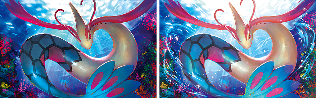Before (left) and after (right) effects are added.